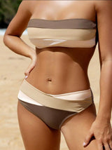 Women's Two-Piece Casual Swimsuit with Decorative Details – Stylish & Unique