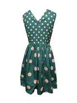 Ladies' V-Neck Polka Dot Print Dress | Stylish and Timeless Fashion Essential
