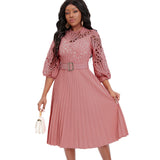 Chic Plus Size Lace African Dress