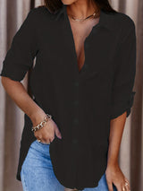 Women's Simple Casual Long-Sleeved Shirt – Versatile for All Seasons