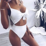 European And American Hot Style Solid Color One-piece-White-3