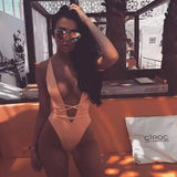 Explosion models women's one-piece swimsuit braided-Orange-2