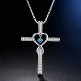 Fashion Cross Religious Belief Inlaid Zircon Pendant-4Style-6