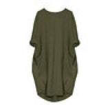 Feitong Plus Size Boho Womens Dress Ladies Casual Pocket-4
