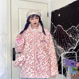 Korean Version Of Pink Lamb Wool Loose Padded Winter Coat-3