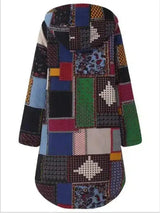 Patchwork Quilted Hooded Coat-green-2