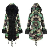 Chic Women's Camouflage Coats for Every Occasion-Green black-4