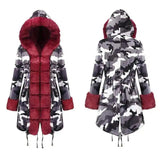 Chic Women's Camouflage Coats for Every Occasion-Grey red-7