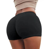 High Waist Stretch Fitness Yoga Gym Shorts Seamless Short-black-45