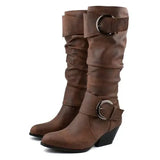 Martin boots women's shoes women's boots-Brown-5