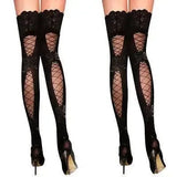 Women Stockings Lace Top Thigh High Silk St-2