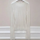 Shintimes Shirt Women T-Shirt Long Sleeve Korean Style-5