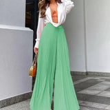 Spring Autumn Women's Clothing Solid Color Fashion Elegant Green / XL-Green-3
