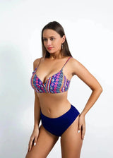 Womens Suits Two Pieces National Style Top Black Bottom-5